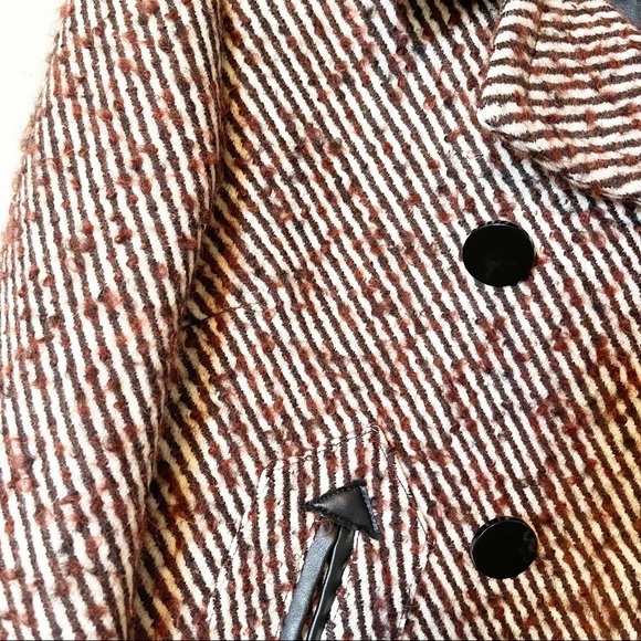 Milly Red and White Pea Coat - Picture 4 of 7